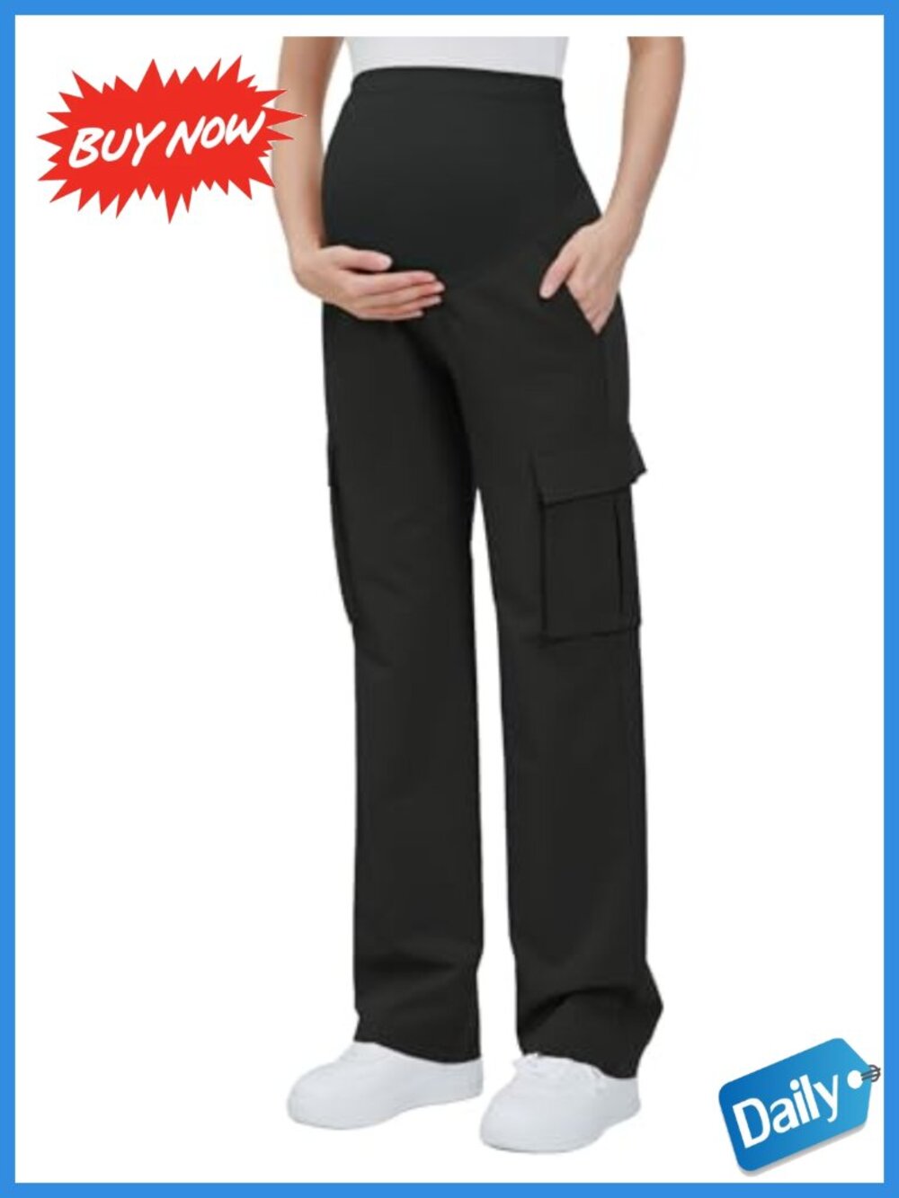 Maternity Cargo Pants Four Pockets Over The Belly Scrub Pants